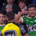 Edward Kosi darts over to lower South Sydney's margin with the Penrith Panthers.