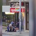 Police have Tasered a 43-year-old man at Burwood in Sydney's inner west who is accused of carrying two knives.