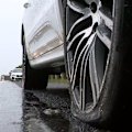 A monster pothole damaged dozens of cars and triggered traffic chaos on a Victorian highway in the heavy rain.