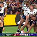 Stefano Utoikamanu embarrasses Brisbane's defence with a simple hit-up.