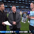 Sharks halfback Nicho Hynes slams the 'embarrassing' move to Allianz Stadium against the Cowboys. 