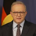 Prime Minister Anthony Albanese addresses the media after federal MP Helen Haines was attacked outside her electorate office.