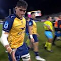 Michael Hooper leaves Darcy Swain hanging in his handshake attempt at halftime in Canberra.