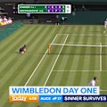 Reigning champion Jannik Sinner survives a five-set scare in his opening round match at Wimbledon.