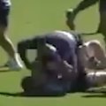 Footage showing a training ground punch-up between Waratahs teammates Miles Amatosero and Angus Scott-Young.