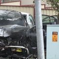 A man has been arrested and two people are on the run after a dangerous police pursuit through Liverpool left an innocent driver and a child in hospital.