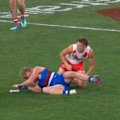 Aaron Naughton was involved in a scary incident against the Swans.