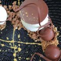 SYDNEY, AUSTRALIA - MAY 29:  Chocolate Cremeux Dessert from Regatta in Rose Bay on May 29, 2015 in Sydney, Australia.  (Photo by James Alcock/Fairfax Media)