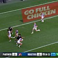 Mark Nawaqanitawase plucks an intercept to save the Roosters.