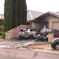 A teenager has suffered life-threatening burns after two cars were set alight outside a home in Melbourne’s west.