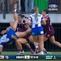 Lillian Yarrow is placed on report for a dangerous tackle against the Knights.
