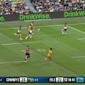 Ronald Volkman opts to kick despite Josh Addo-Carr running beside him in support.