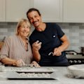 The chef behind Flaminia and Pilu at Freshwater, and his mother, Maria Sotgiu, prepare spinach and ricotta gnocchetti with a simple tomato sauce at home in North Curl Curl, Sydney.