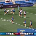 Georgia Grey scores as the Titans find a way through on the left edge.