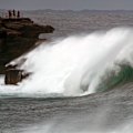Beaches across Sydney and surrounds saw large swells on Saturday morning, as authorities urged people to stay out of the surf.