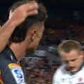 The Chiefs pounce on Sid Harvey's mistake to score the opening try of their Super Rugby clash in Hamilton.
