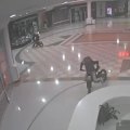 Police are hunting two e-bike riders who conducted burnouts inside a shopping centre in Greenway, Canberra.