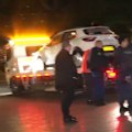 A rental car has crashed into the water of a Hyde Park fountain in central Sydney.