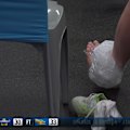 Tom Dearden is shown with ice on his ankle after an injury late in the match.