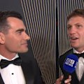Kalyn Ponga speaks to Nine's Zac Bailey at the Dally Ms ahead of his first grand final.