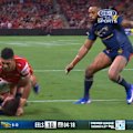 Jamayne Isaako is awarded a try despite his contentious put-down.
