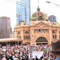 Thousands of protesters have descended on the streets of Melbourne’s CBD in opposition of Israeli President Isaac Herzog’s visit.