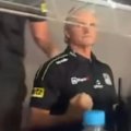 Penrith coach Ivan Cleary appeared to make a crude gesture towards a Bulldogs fan during his side's loss on Thursday night.
