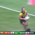 Jada Taylor scores a hat trick in her PNG heroics for the Jillaroos. 