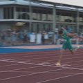 Aidan Murphy scorches to victory in the 200-metre final at the Oceania athletics championships in 20.05 seconds.