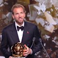 English captain and Bayern Munich striker Harry Kane is unveiled as the winner of the 2026 Ballon d'Or.