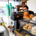 New member of Parramatta's cafe scene: Toufick Chami at his venue Meraki Merchants.