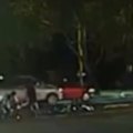 A police officer has been dragged across a busy Sydney intersection while trying to arrest a teen dirt bike rider.