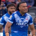 Samoan co-captain Jarome Luai and Junior Paulo lead a powerful Siva Tau during the pre-game against France.