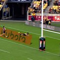 Hurricanes winger Fehi Fineanganofo picks off Fraser McReight for his hat-trick try.