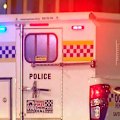 A police officer was allegedly punched in the face and bitten on the ear while confronting a person at an Adelaide KFC.