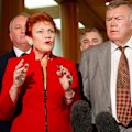 One Nation leader Pauline Hanson has stepped in to answer questions over the top of new MP David Farley and Senator Malcolm Roberts.