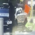 An elderly lollipop man has been injured in a random assault outside a Perth school.