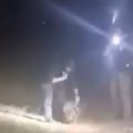 Mobile footage shows police arresting suspected child killer Jefferson Lewis.