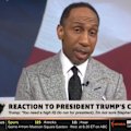 US sports host Stephen A Smith rips into Donald Trump after his ill-fated appearance at the NBA Finals.