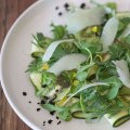 Zucchini, mint and broad bean salad