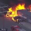 Three people have been killed after a news helicopter crashed while it was leaving the scene of a deadly bus accident in Los Angeles. California.