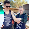 A man decided to propose to his partner during a shearing competition in Western Australia.