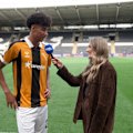 Lucas Herrington speaks to Stan Sport after making his Premier League debut.