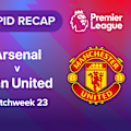  Watch the goals and big moments from Manchester United's visit to The Emirates Stadium to face Arsenal in Premier League Matchweek 23 action.