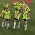 Allana Kennedy scores a goal as the Matildas level up against South Korea in the Asian Cup.
