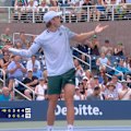Aussie Tristan Schoolkate drew massive cheers from the crowd, and then asked for more, after a brilliant half-volley winner against Flavio Cobolli.