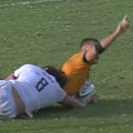 Cooper Watters shows power and pace to crack the defensive line and score for the junior Wallabies team.