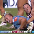 Ellie Johnston scores the first try for NSW in the second half.