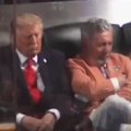 US President Donald Trump is spotted asleep during the NBA Finals clash between the Knicks and Spurs.