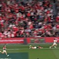 Tolu Koula pounced on a loose ball and then ran 95m to score down the other end for Tonga.
